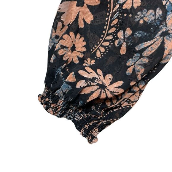 FREE PEOPLE Clarissa Printed Top in Midnight Combo - Picture 9 of 12